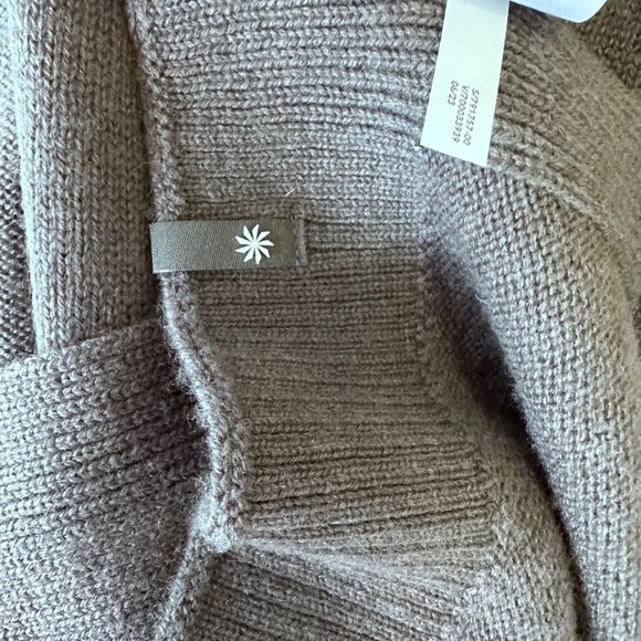 Athleta 100% Wool Daydream Knit Wrap Sweater Hooded One Size Gray Casual Warm - Picture 8 of 11